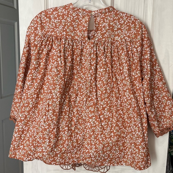 Anthropologie Blue Tassel blouse embroidered XS - Picture 5 of 5